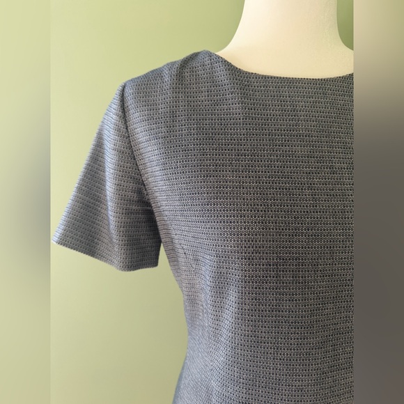 Theory Albita Blue Multi RS Fit Flare Dress Office Business Cotton Women's Sz 8 - Picture 2 of 7